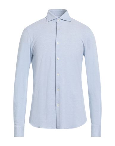 Rossopuro Man Shirt Slate Blue Size 15 Cotton