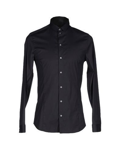 Man Shirt Midnight blue Size 46 Cotton, Polyamide, Elastane