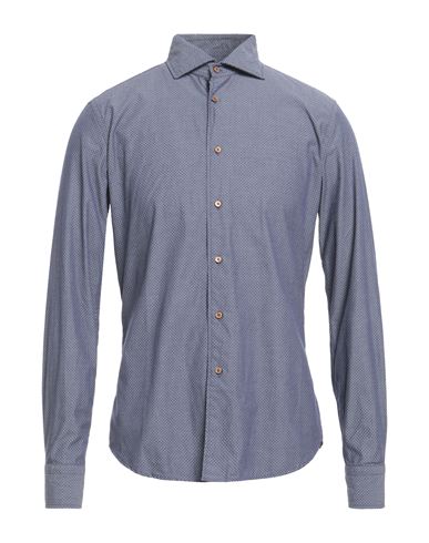 Man Shirt Midnight blue Size 16 Cotton