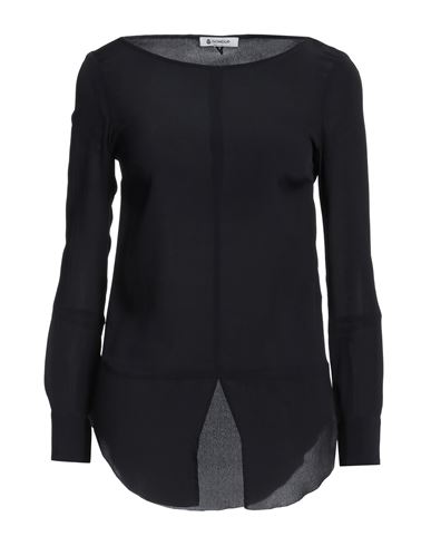 Dondup Woman Top Navy Size 2 Viscose, Silk In Navy