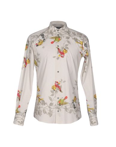 Shop Dolce & Gabbana Man Shirt Light Grey Size 16 Cotton