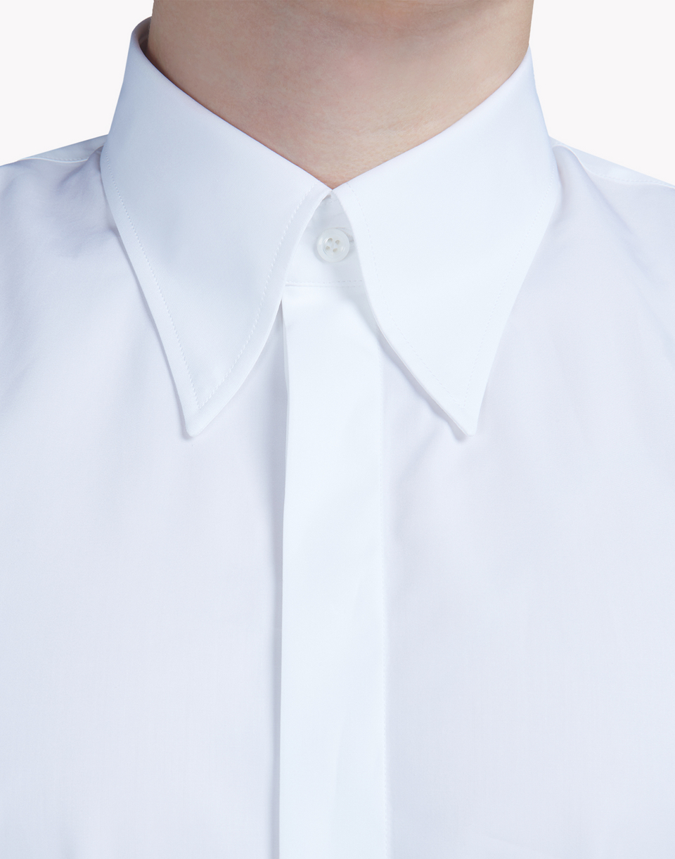 Dsquared2 Long Point Collar Tux Shirt White - Shirts for Men | Official ...