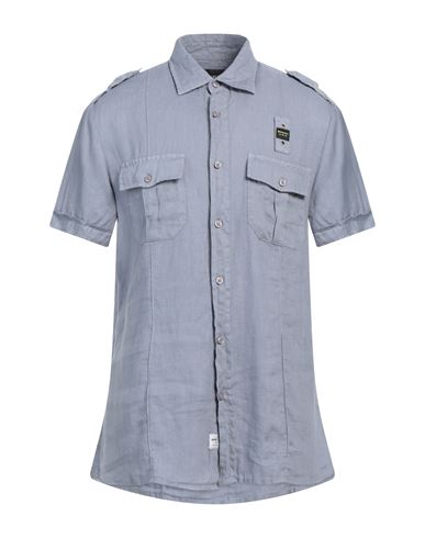 Blauer Man Shirt Grey Size Xl Linen