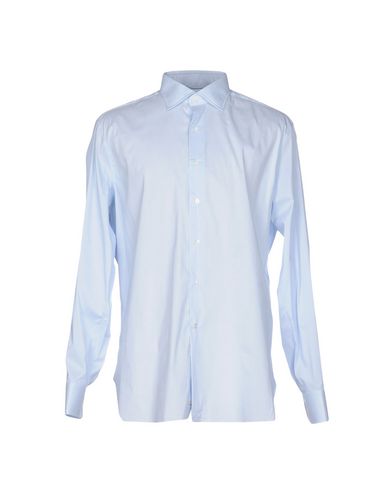 Man Shirt Sky blue Size 15 Cotton, Polyamide, Elastane