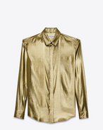 SAINT LAURENT クラシックシャツ D クラシック シャツ(ゴールド/ラメ) f