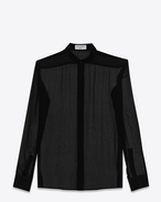 SAINT LAURENT Klassische Hemden D Schwarzes Signature Hemd mit Yves-Kragen f