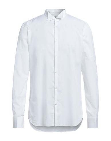 Man Shirt Light grey Size 15 Cotton