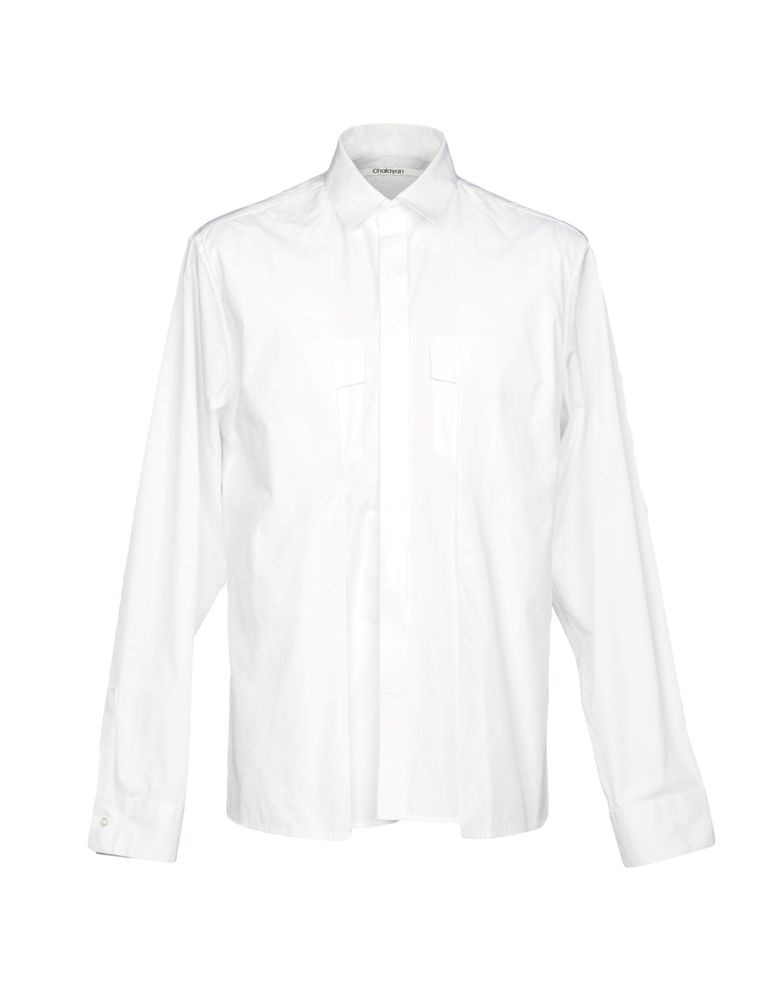 《送料無料》CHALAYAN メンズ シャツ ホワイト 52 コットン 100%