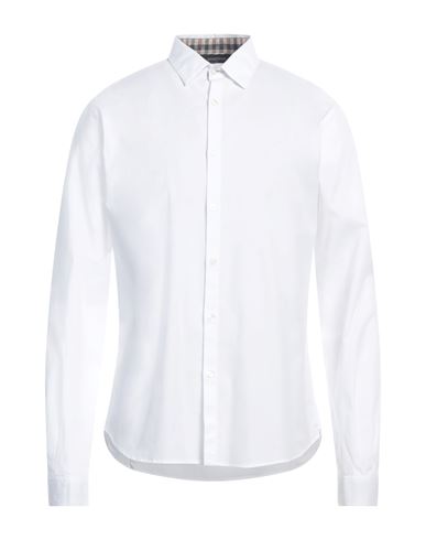 Man Shirt White Size 16 Cotton, Elastane