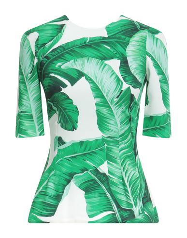 Dolce & Gabbana Woman Top Green Size 0 Viscose In Green