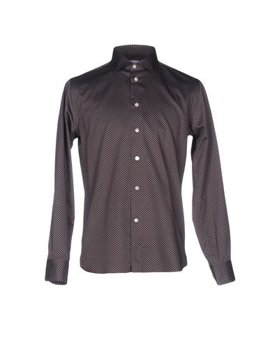 Brancaccio Man Shirt Dark Brown Size 17 ½ Cotton