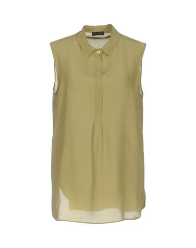 Peserico Woman Shirt Military Green Size 6 Silk In Green