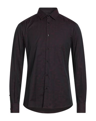 Lab. Pal Zileri Man Shirt Burgundy Size 16 ½ Cotton In Red