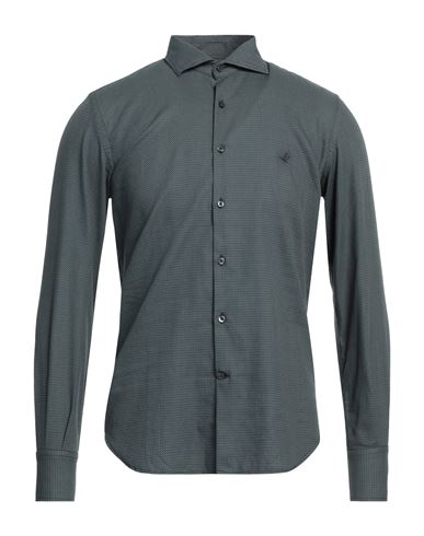 Man Shirt Dark green Size 15 ¾ Cotton