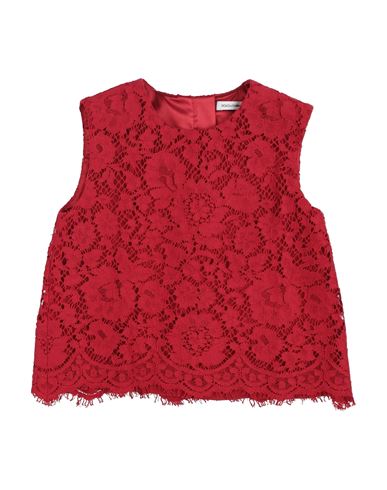 Dolce & Gabbana Toddler Girl Top Red Size 4 Cotton, Viscose, Polyamide In Red