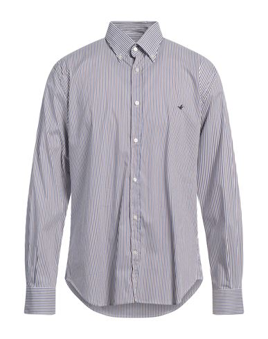 Brooksfield Man Shirt Blue Size 15 ¾ Cotton, Polyamide, Elastane