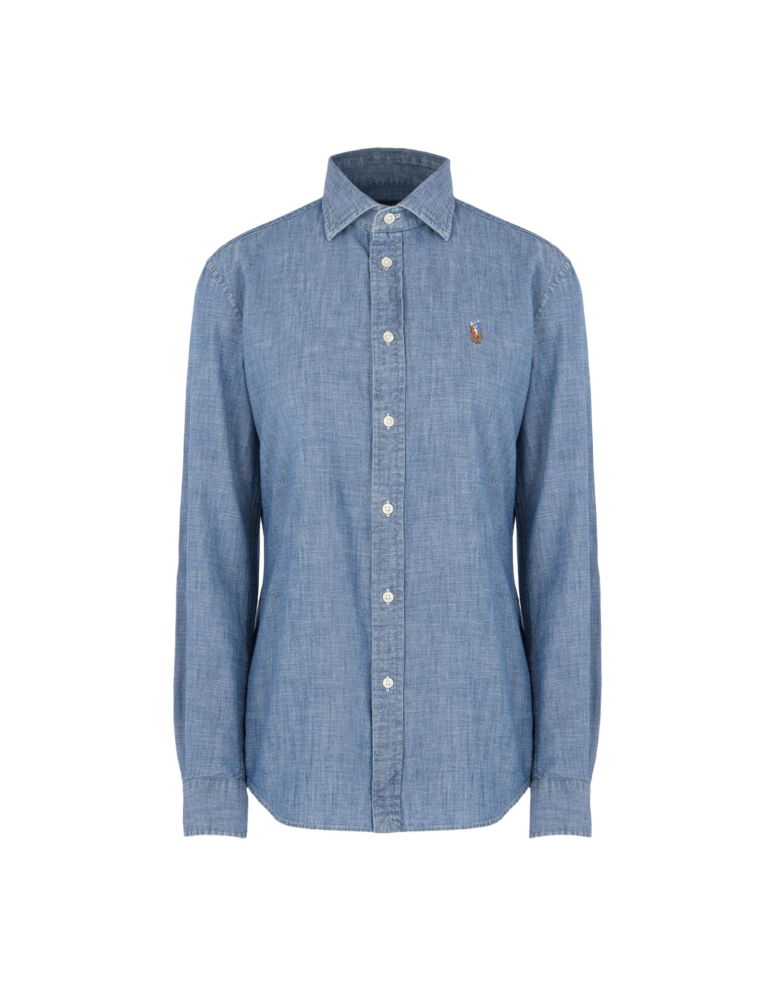 《送料無料》POLO RALPH LAUREN レディース デニムシャツ ブルー 2 コットン 100% Slim Fit Chambray Shirt