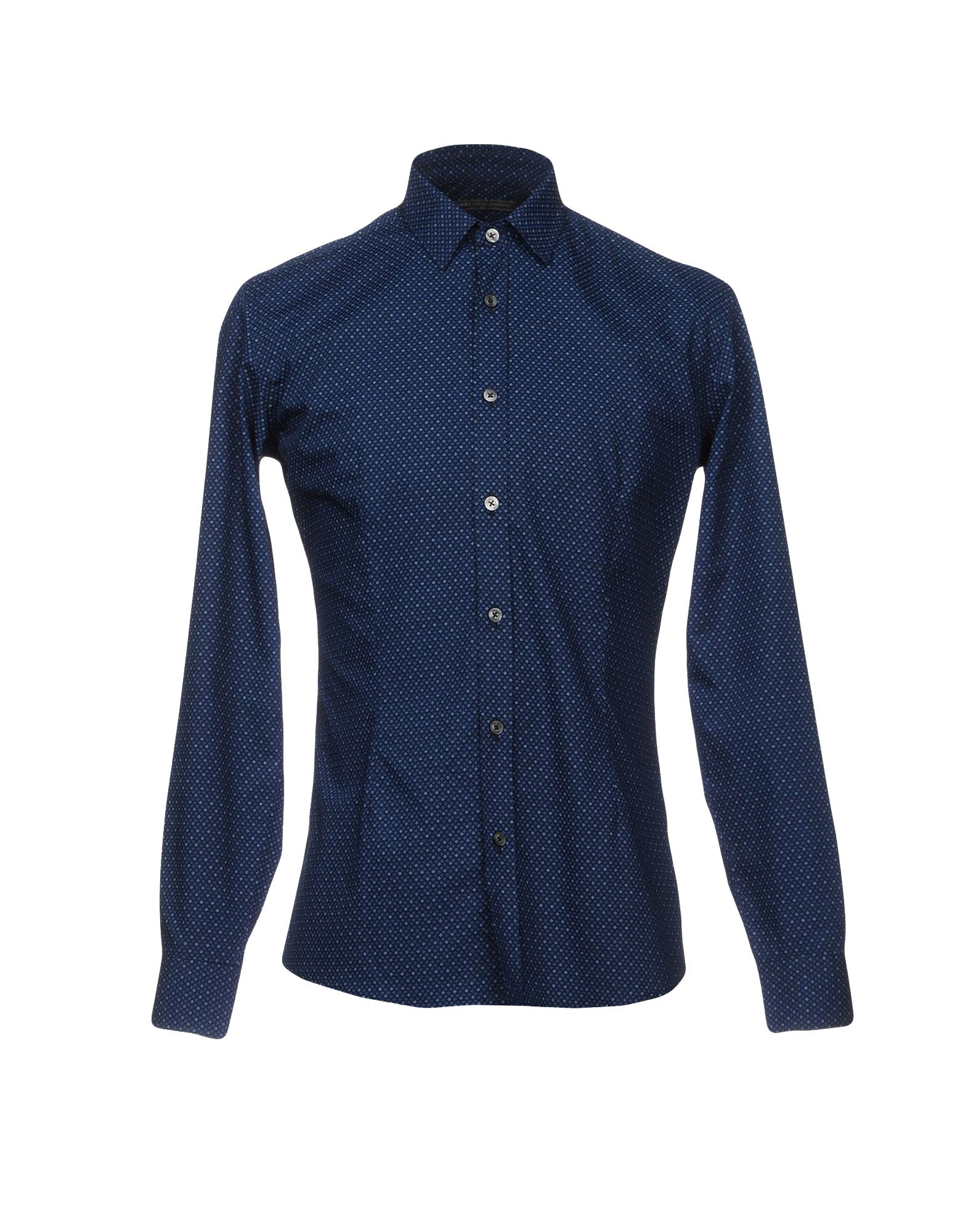 grey daniele alessandrini 格纹衬衫 in dark blue