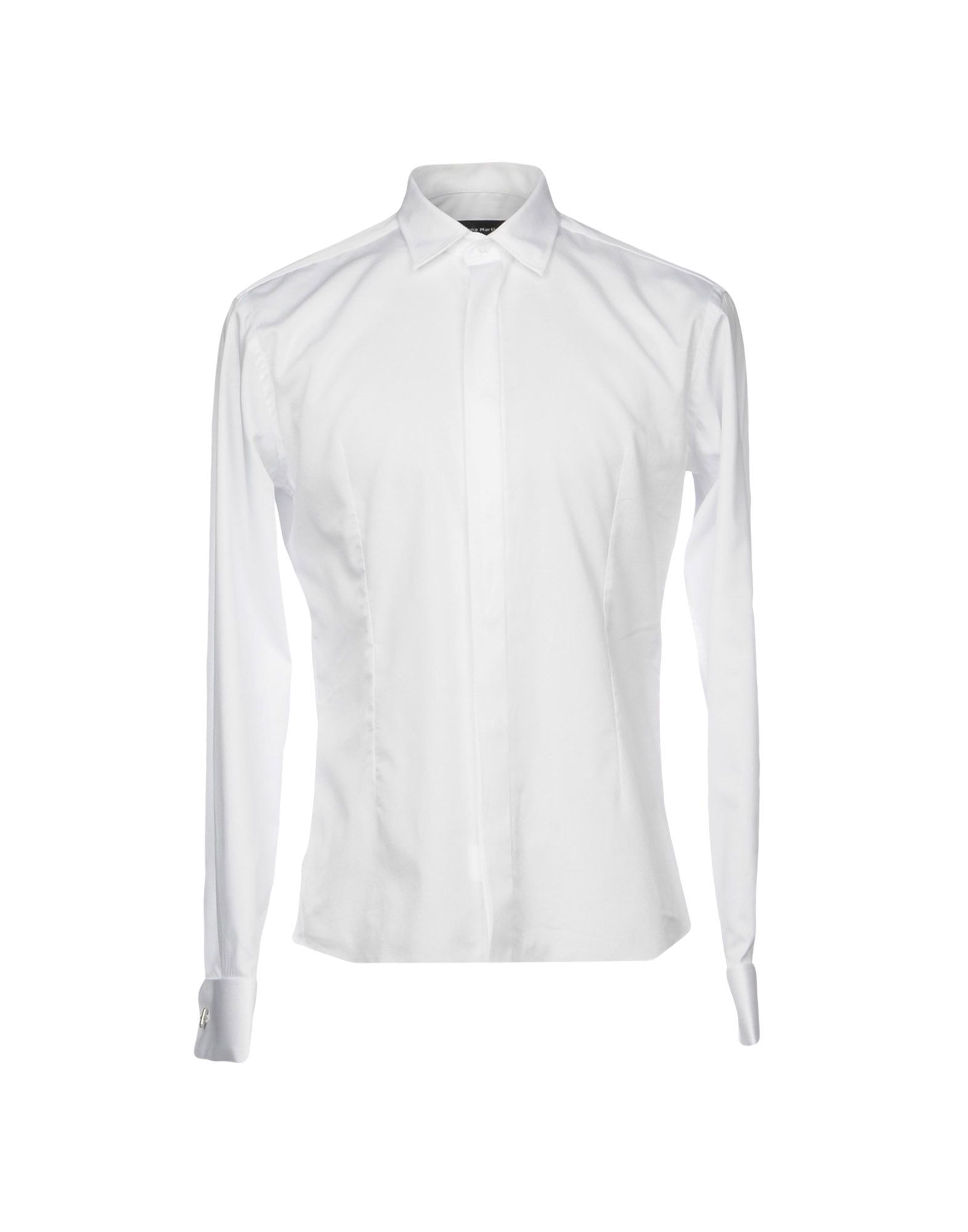 《送料無料》SIMONA MARTINI メンズ シャツ ホワイト XL コットン 100%