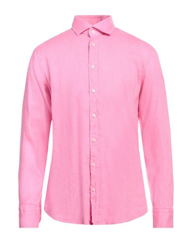 Man Shirt Pink Size 15 Linen