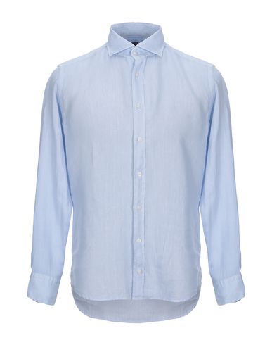 Bastoncino Man Shirt Sky Blue Size 17 Linen