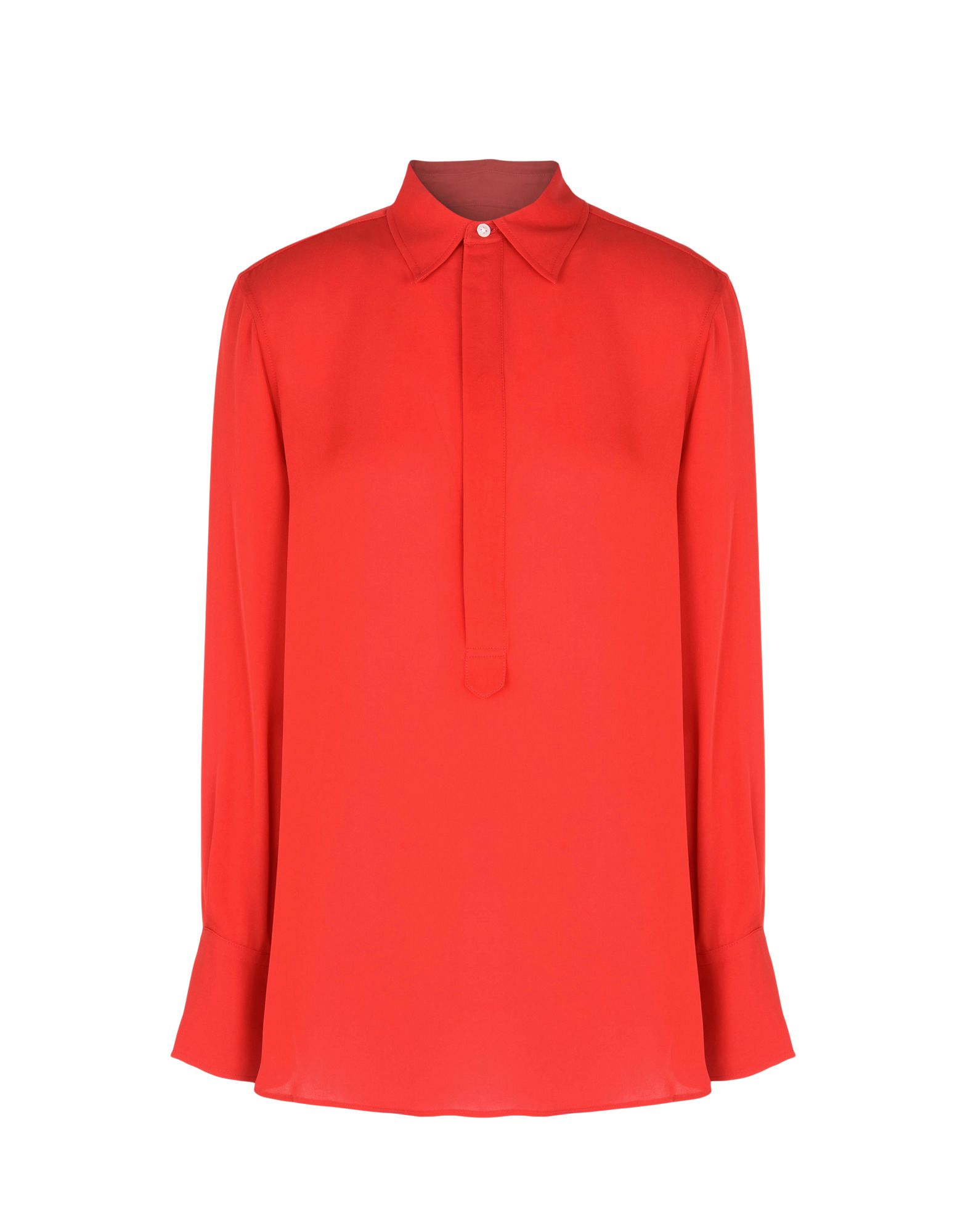 《送料無料》POLO RALPH LAUREN レディース ブラウス レッド XS シルク 100% Silk Georgette Shirt