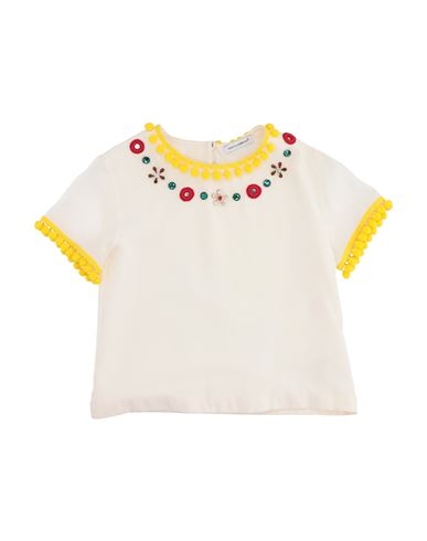 Shop Dolce & Gabbana Toddler Girl Top White Size 5 Silk