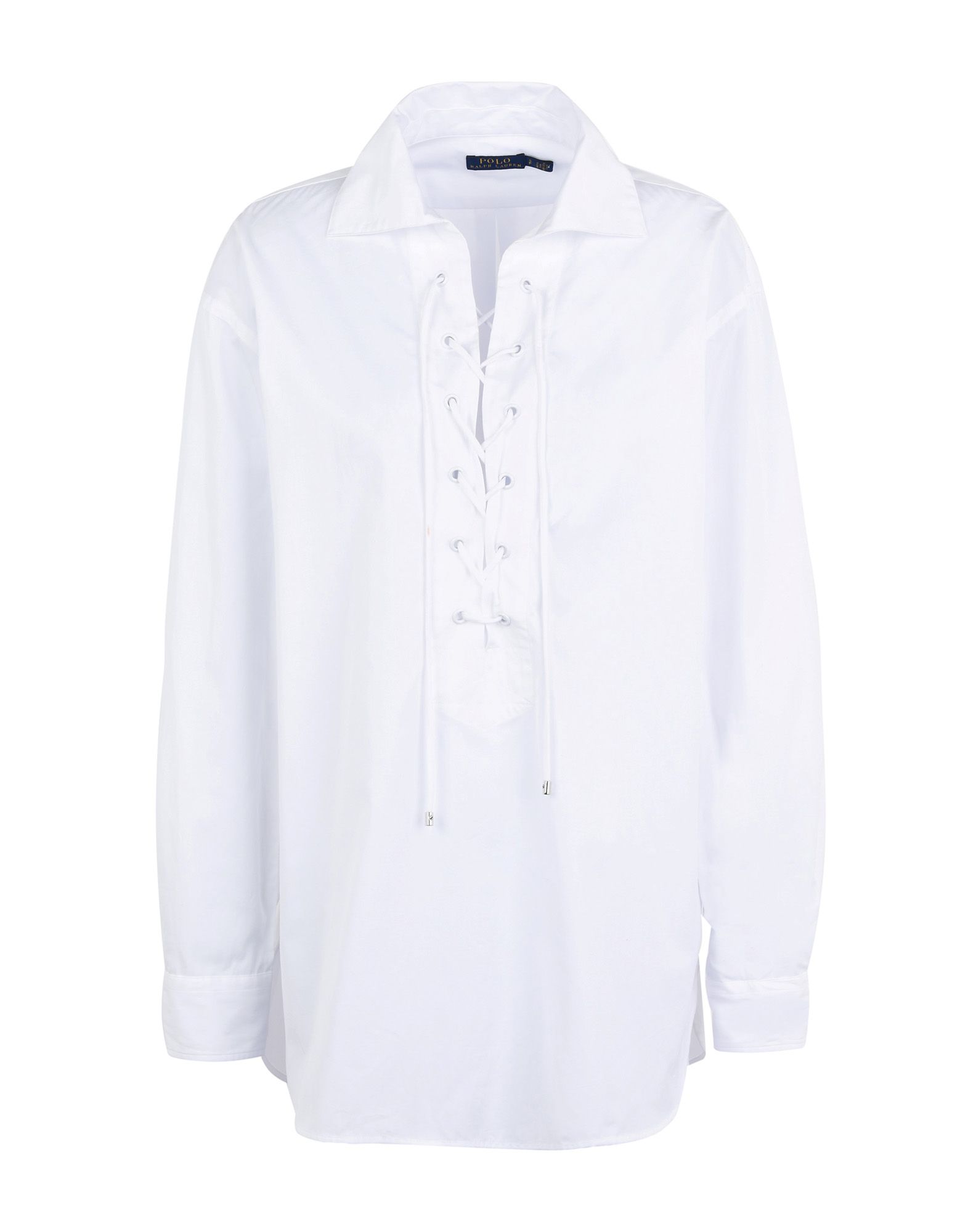 《送料無料》POLO RALPH LAUREN レディース ブラウス ホワイト XS コットン 100% Broadcloth Lace-Up Shirt