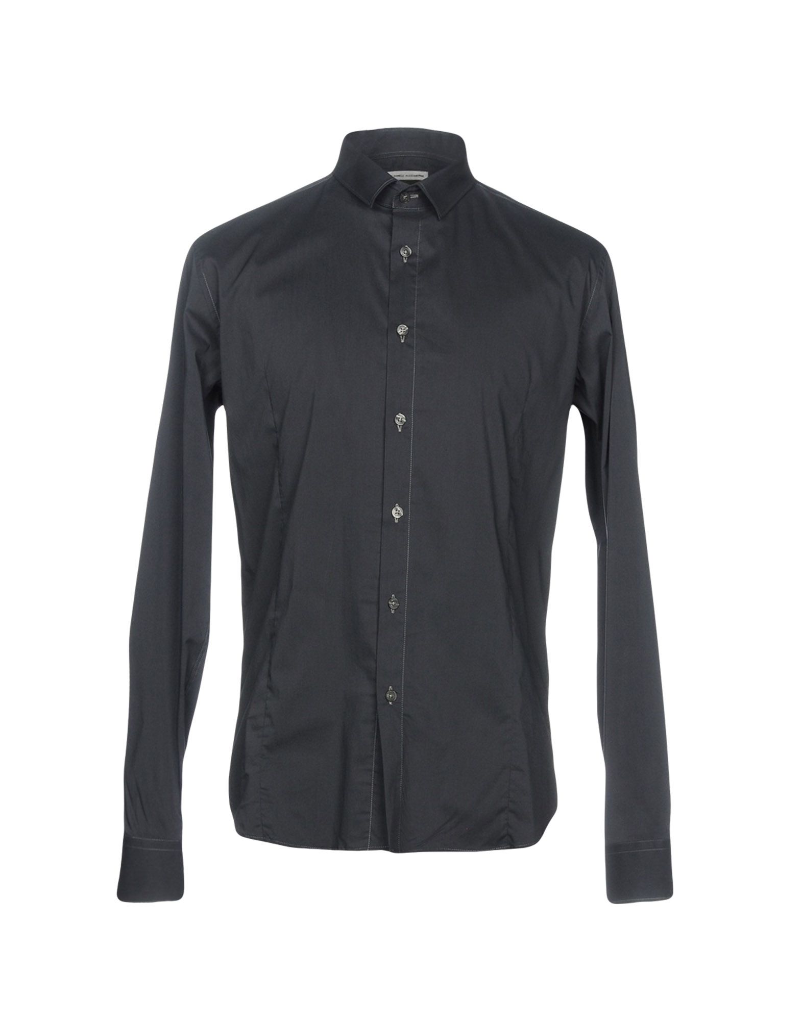 Daniele Alessandrini Solid Color Shirt In Lead