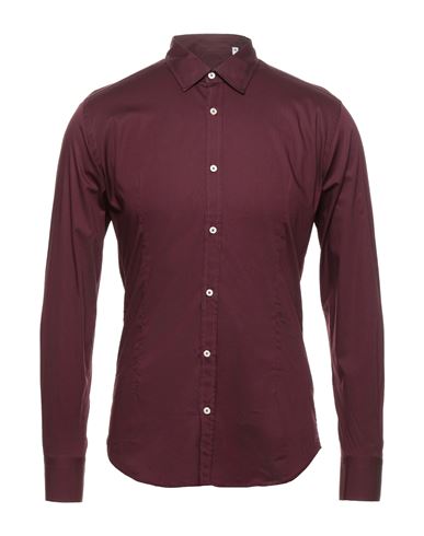 Man Shirt Burgundy Size XS Cotton, Elastane