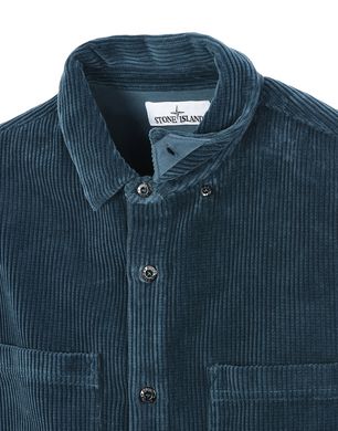 stone island corduroy shirt blue