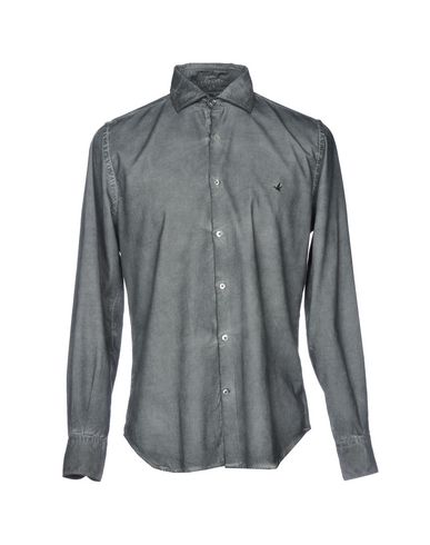 Shop Brooksfield Man Shirt Lead Size 16 ½ Cotton In Grey