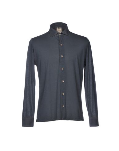 H953 Man Shirt Lead Size 40 Supima Cotton, Modal In Blue