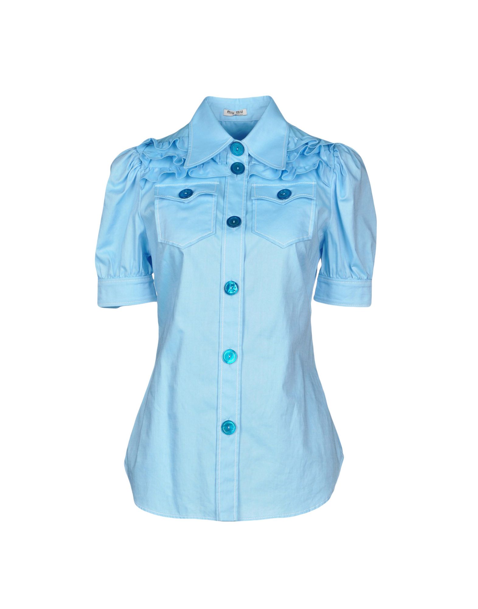 MIU MIU Solid color shirts & blouses,38747683SH 2