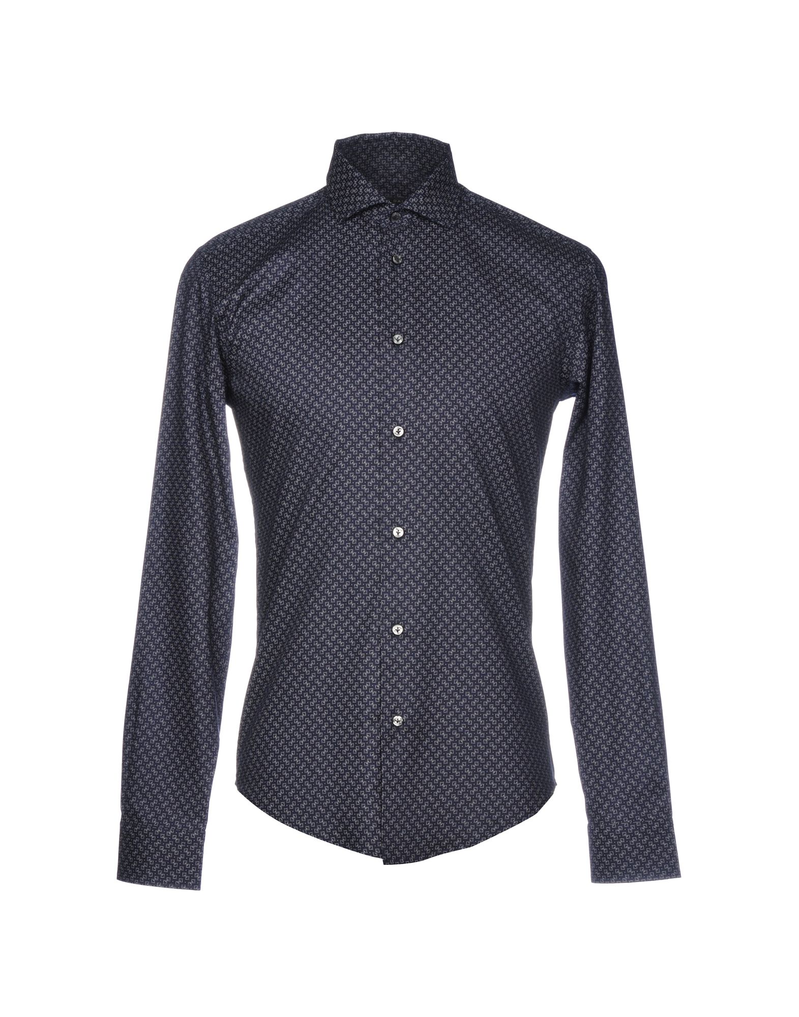 Brian Dales Patterned Shirt In Midnight Blue