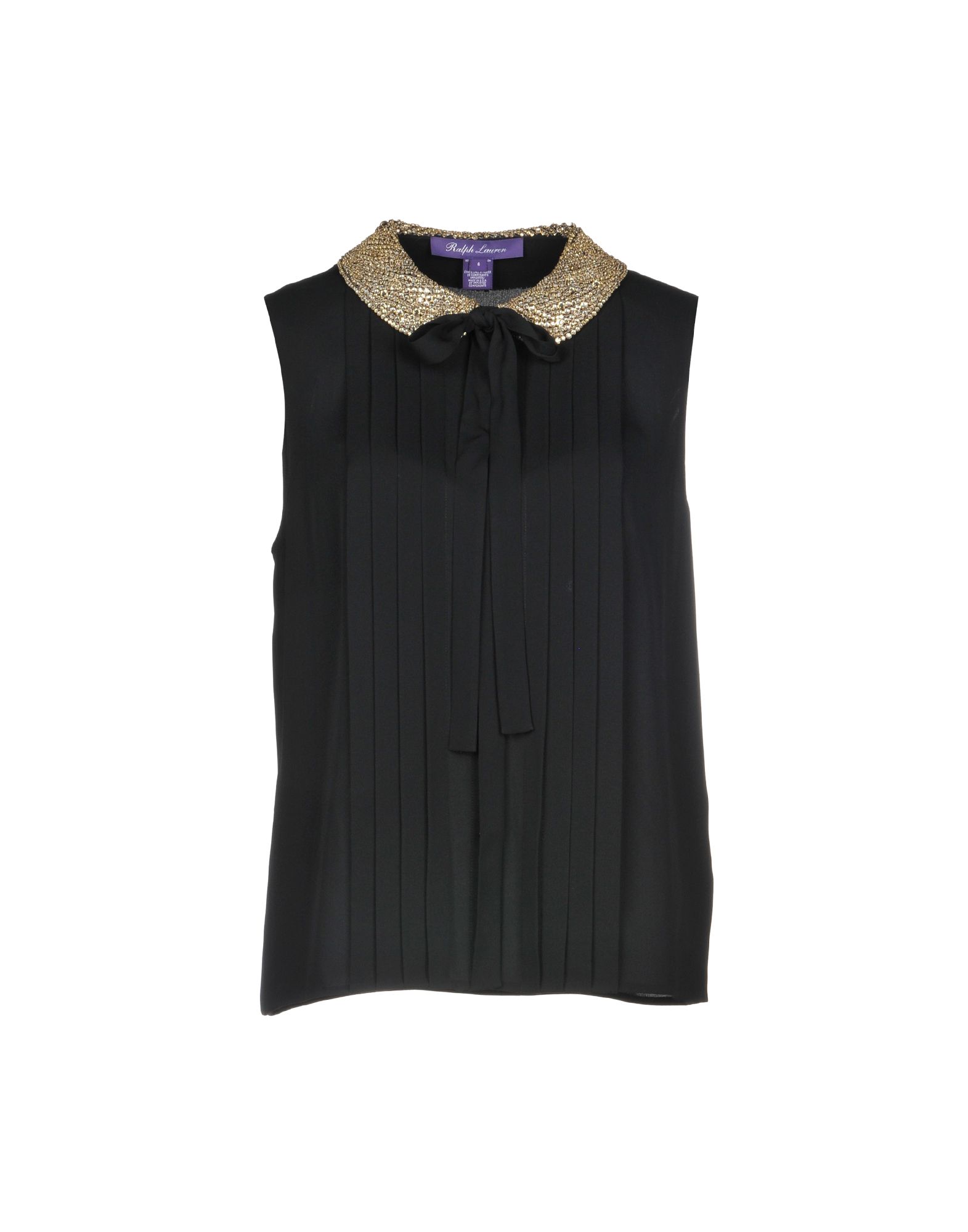 Ralph Lauren Silk Top In Black | ModeSens