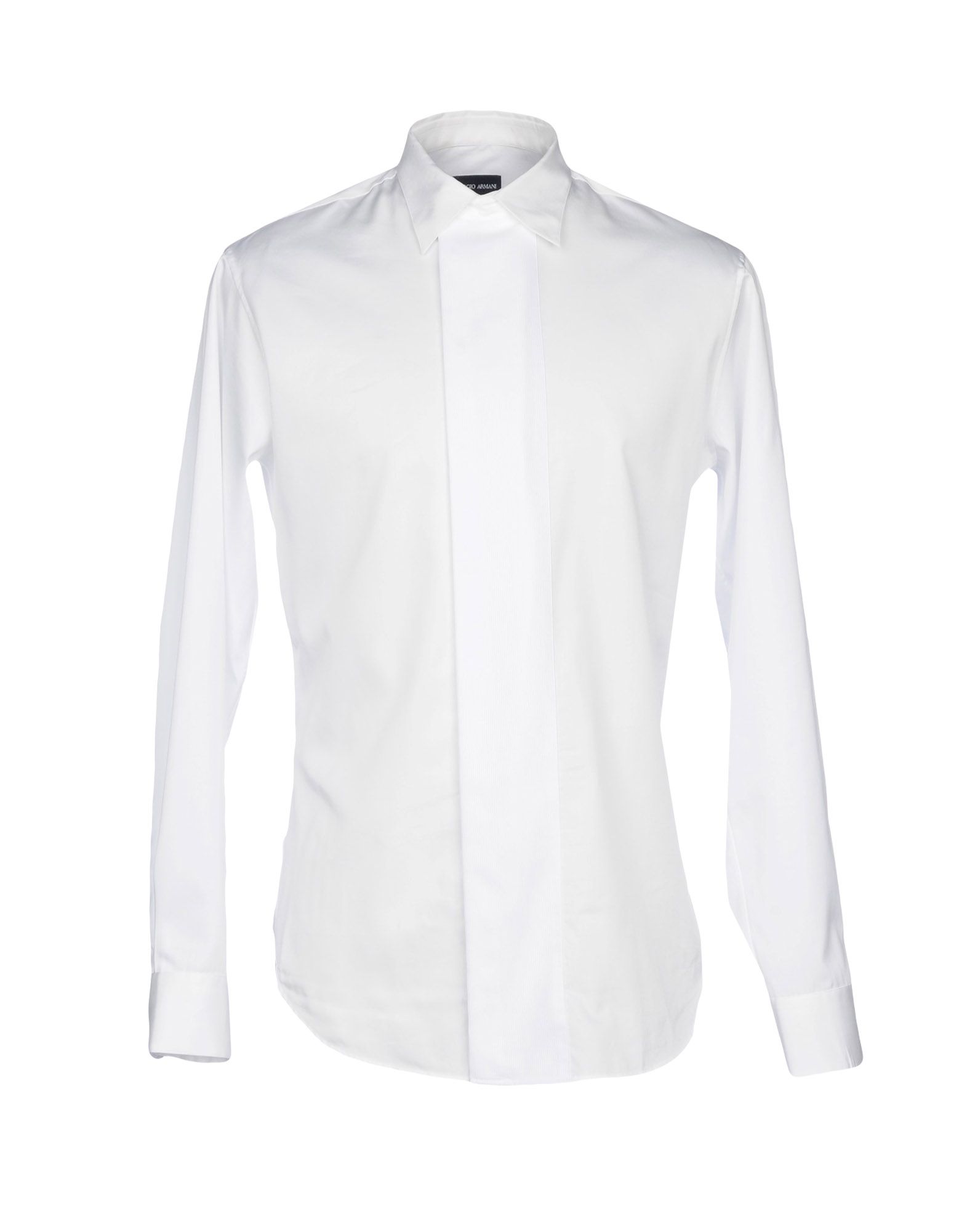 Giorgio Armani Shirt Cotton Button-down Collar In White