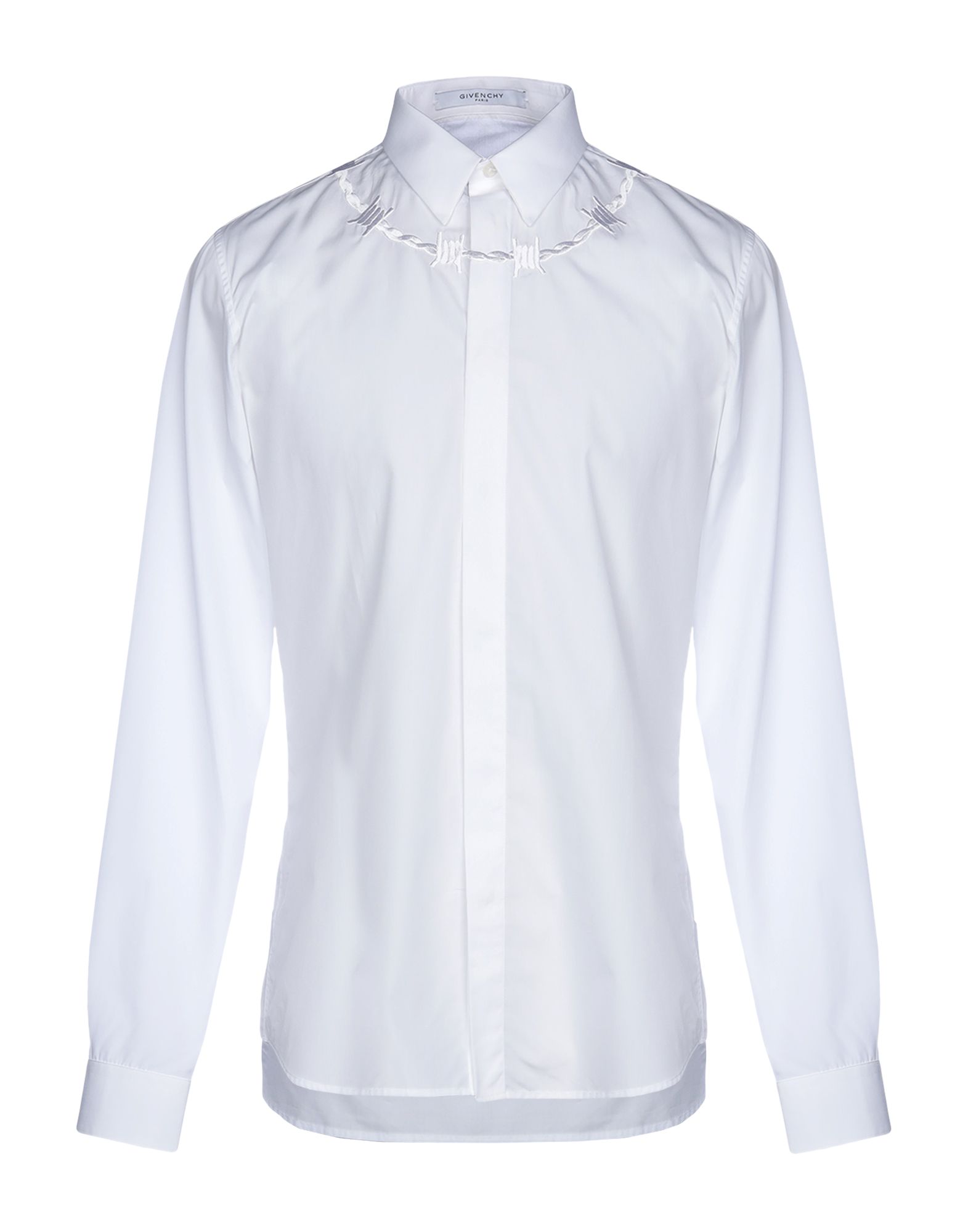 《送料無料》GIVENCHY メンズ シャツ ホワイト 42 コットン 100% / レーヨン