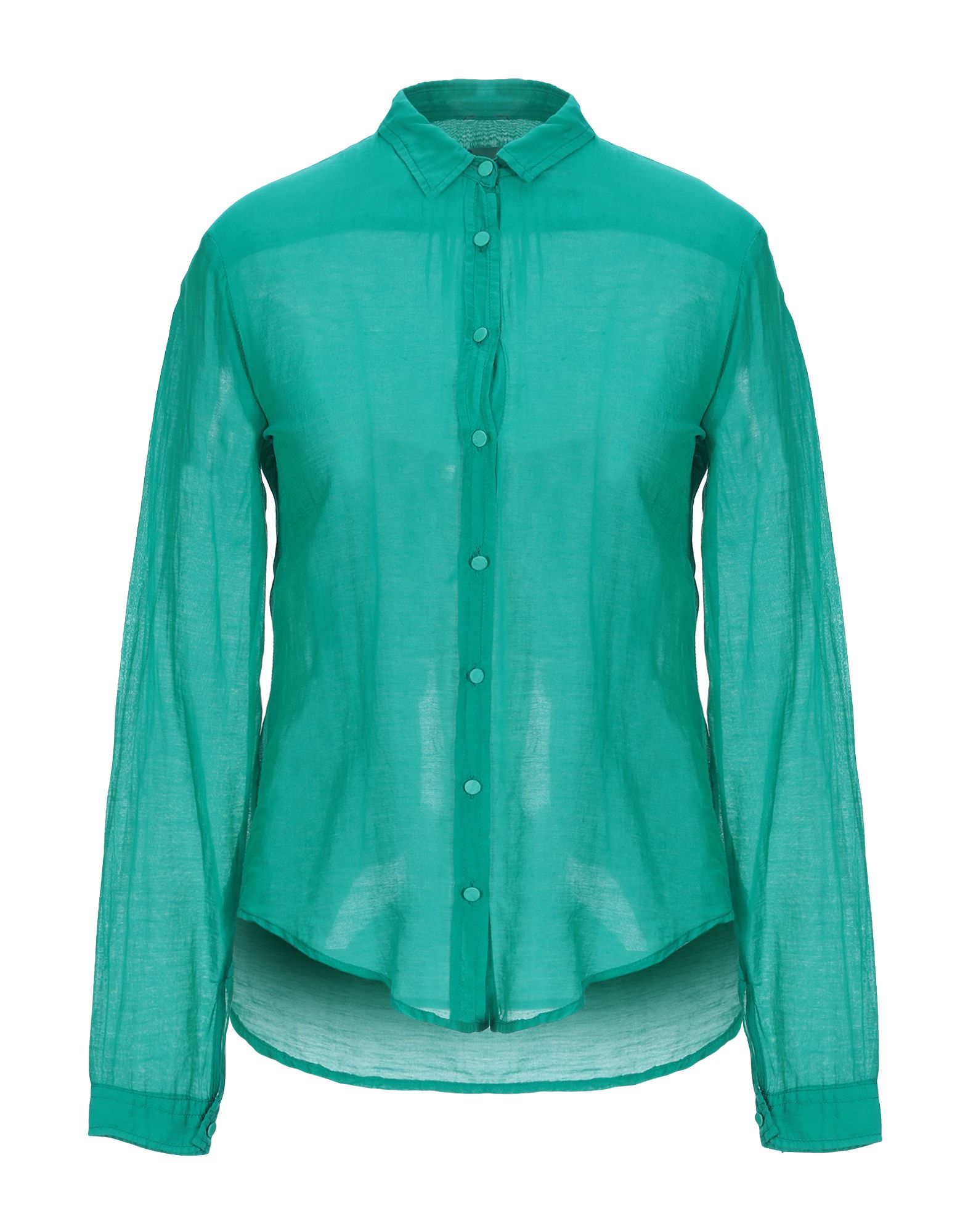 《送料無料》,MERCI レディース シャツ グリーン S 紡績繊維