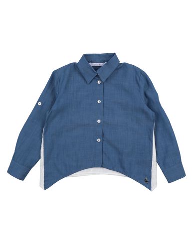 L:ú L:ú By Miss Grant Kids'  Toddler Girl Shirt Slate Blue Size 7 Cotton, Polyamide
