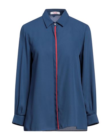 Blugirl Blumarine Woman Shirt Blue Size 8 Polyester