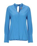 ..,MERCI Damen Bluse Farbe Azurblau Gr��e 4
