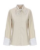 DOUUOD Damen Hemd Farbe Beige Gr��e 2