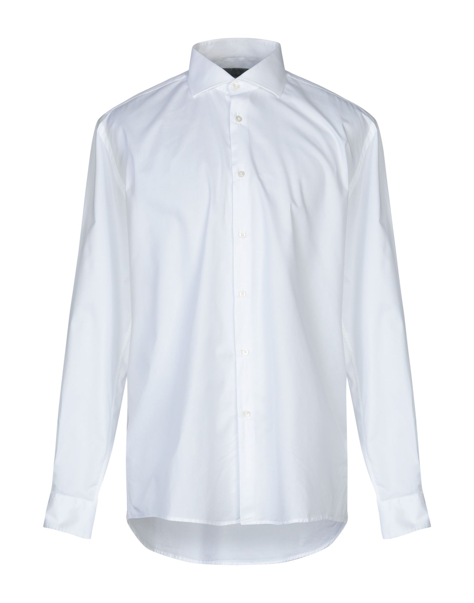 《セール開催中》MASSIMO BRUNELLI メンズ シャツ ホワイト 45 コットン 100%