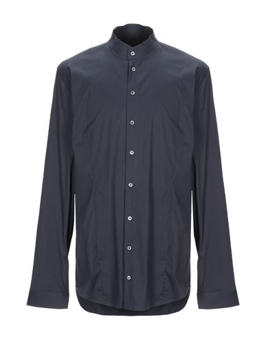 Man Shirt Midnight blue Size 46 Cotton, Polyamide, Elastane