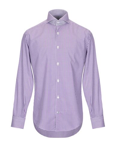 Shop Caliban Man Shirt Purple Size 40 Cotton