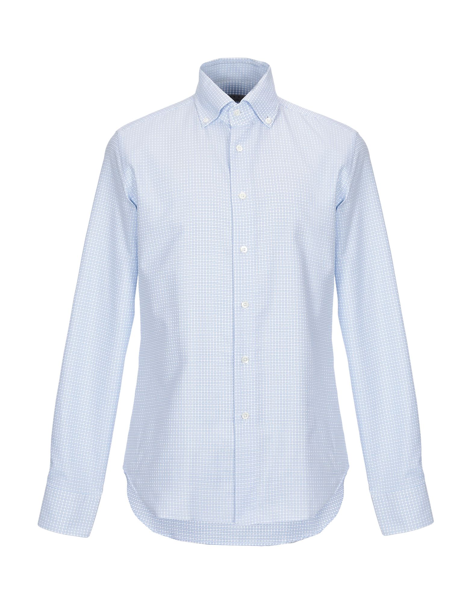 Shop Rossi Man Shirt Sky Blue Size 17 ½ Cotton