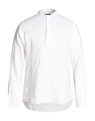 Rossopuro Man Shirt White Size 8 Linen