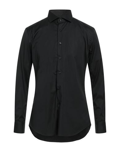 Xacus Man Shirt Black Size 15 ¾ Cotton, Elastane