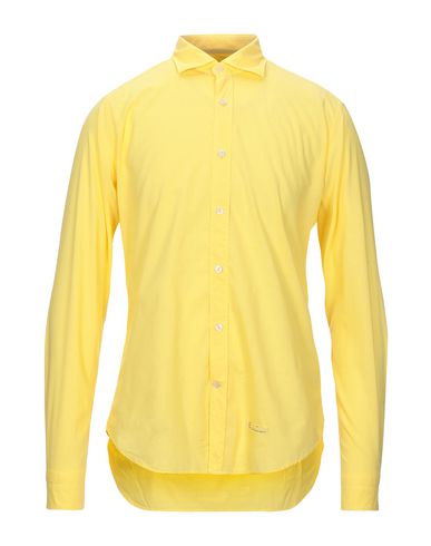 Tintoria Mattei 954 Man Shirt Yellow Size 17 ½ Cotton In Multi